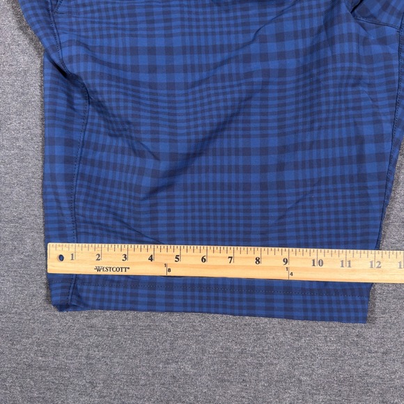 Under Armour Golf Shorts Men 38 Blue Plaid Check Performance Flat Front Stretch - Picture 7 of 7
